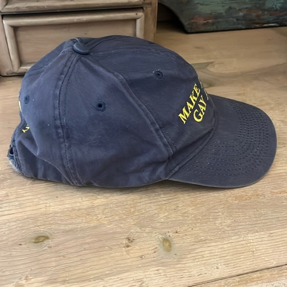 “Make America Gay Again” Baseball Cap Adjustable Bayside USA Made in America - Picture 3 of 10